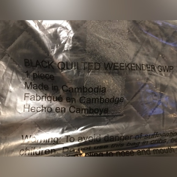 Vintage Womens DSW QUILTED WEEKENDER Duffle Bag Black Limited Tote Kors Coach Lv - Picture 16 of 16